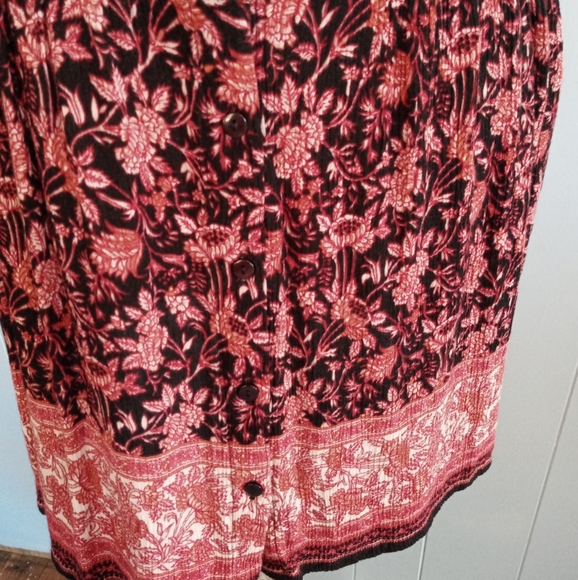 UO Staring At Stars Red Floral Cold Shoulder Dress - Picture 2 of 9